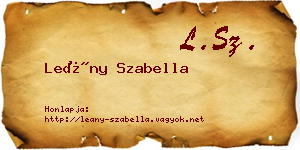 Leány Szabella névjegykártya